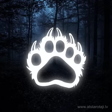 Bügelbarer Reflektor „Bärentatze“ u01