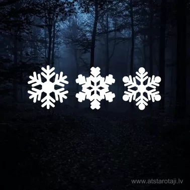 Reflektierender Bügelaufkleber für Kinderkleidung „Schneeflocke 01u“