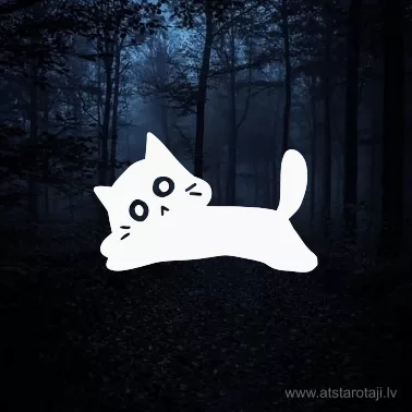 Reflektierender Aufkleber für Kleidung „Katze u09“