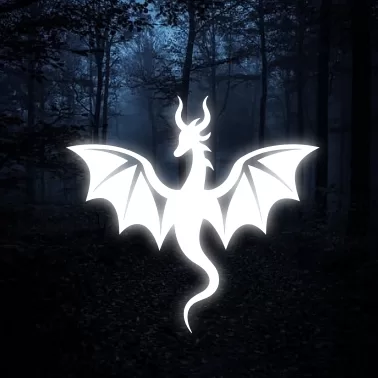 Reflektor – Bügel-Aufnäher „Drache U01“