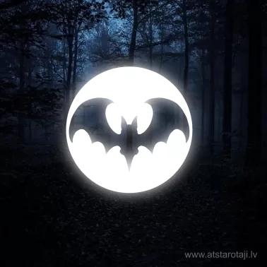 Aufbügelbarer Stoffreflektor "Fledermaus u02"