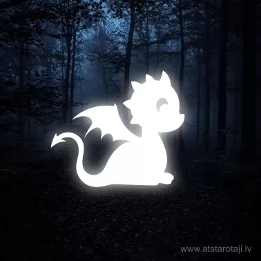 Reflektierender Aufbügler für Kinderkleidung „Drache 02“