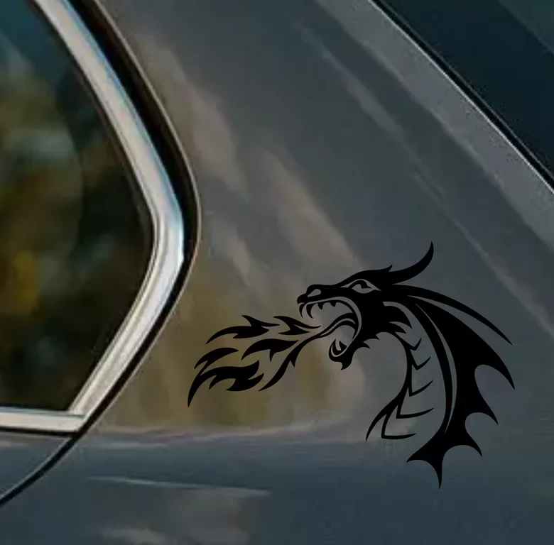 Drachen-Autoaufkleber "Drache 01" | Fahrzeug-Dekor & Vinyl-Sticker