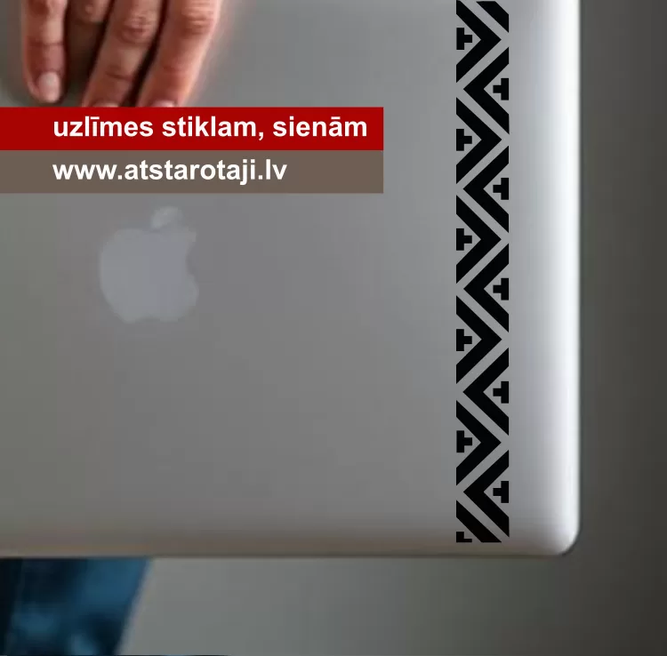 Aufkleber mit ornamentalem Streifen m01