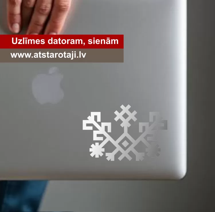 Dekorativer Aufkleber mit lettischem Symbol m04