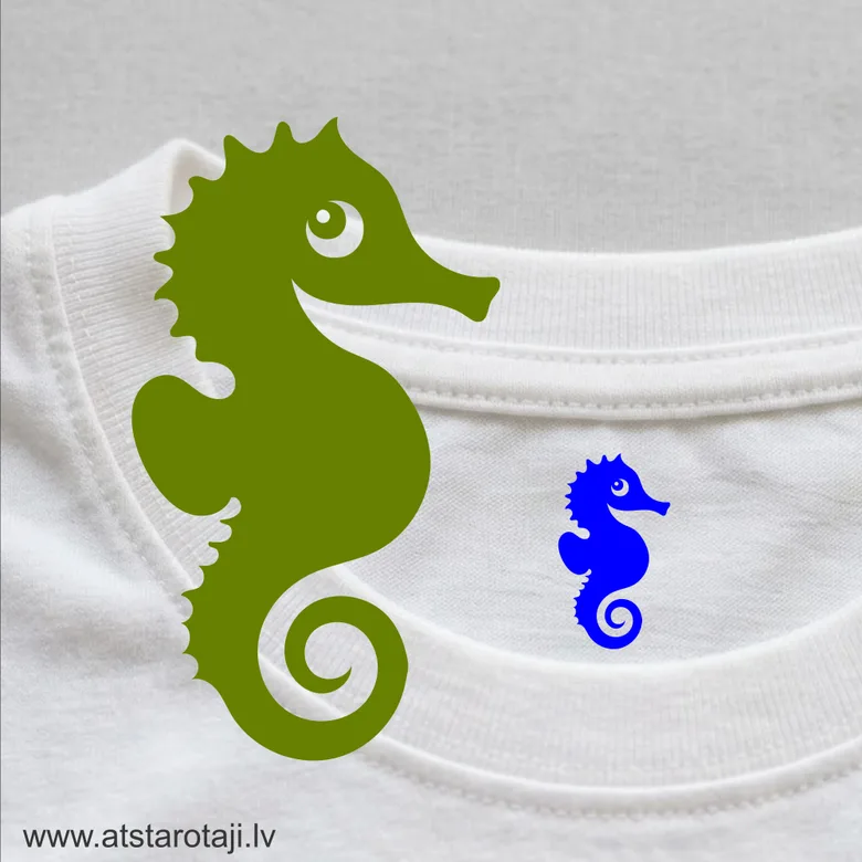 Iron-On Clothing Labels – Seahorse