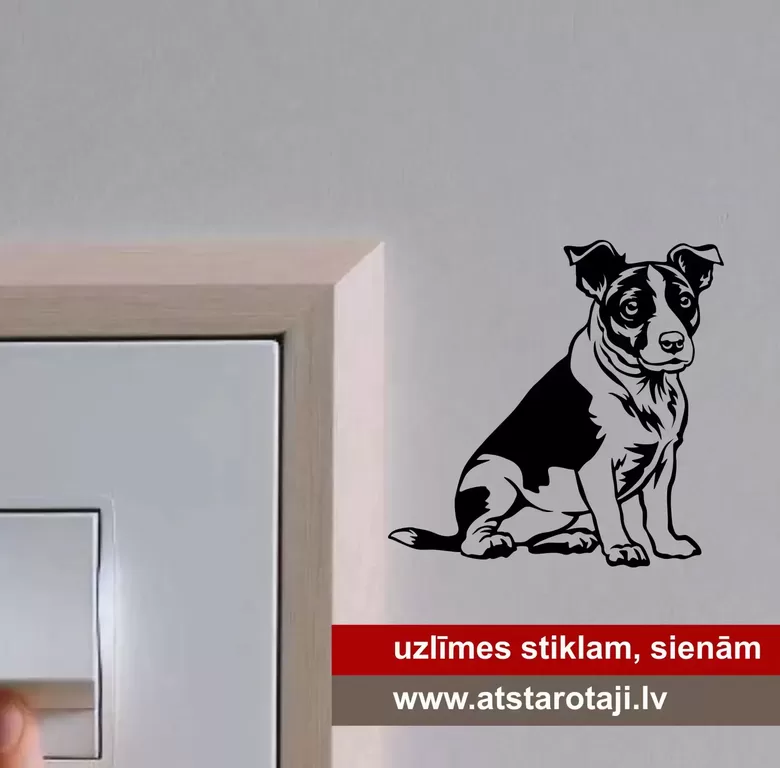 Jack Russell Aufkleber – Reflektierender Hundesticker für Wände, Glas, Auto