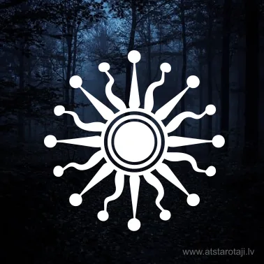Iron-On Reflective Ornament "Sun" U01