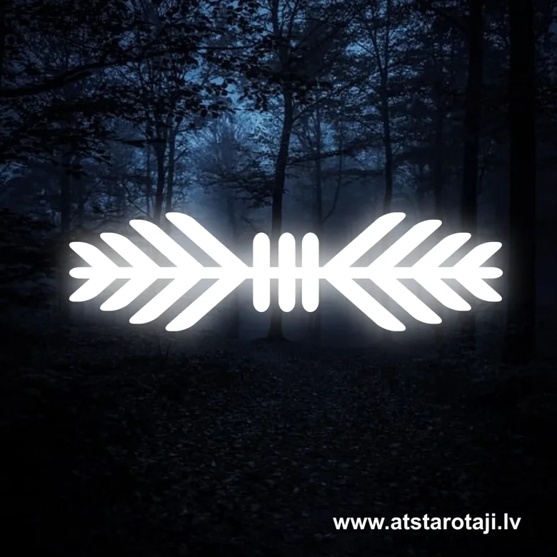 Iron-On Reflector - Latvian Symbol "Laima's Broom" 17