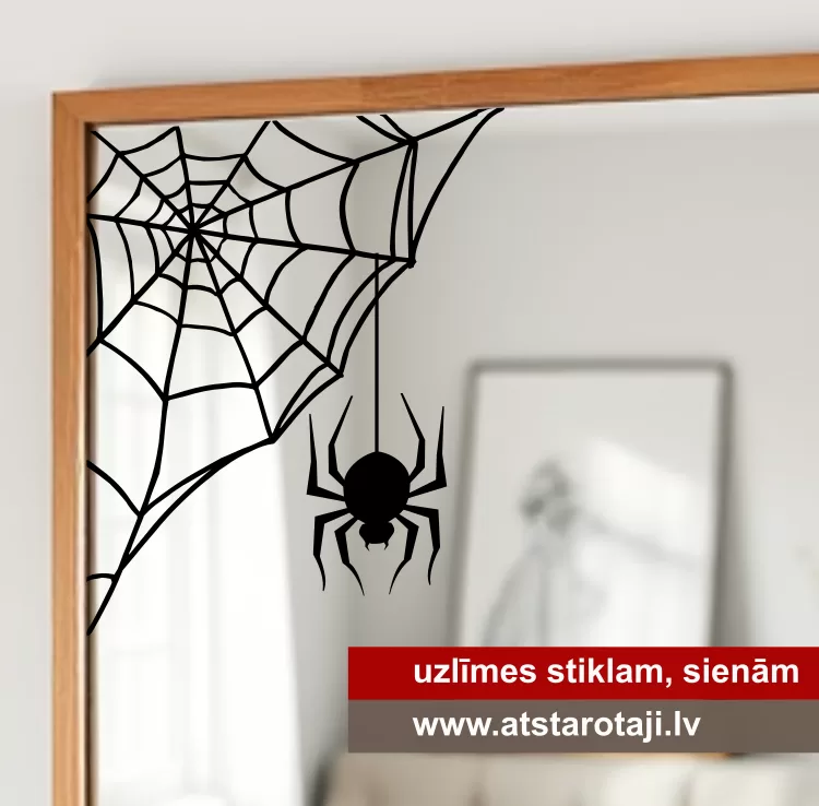 Spider-Web Wand, Spiegel und Autofenster-Aufkleber M02