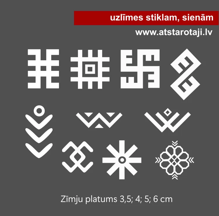 Satz Lettischer Volkssymbol-Ornamente 02m
