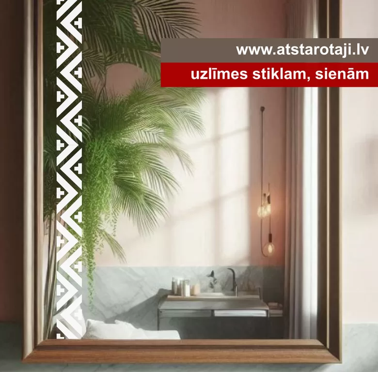 Aufkleber mit ornamentalem Streifen m01