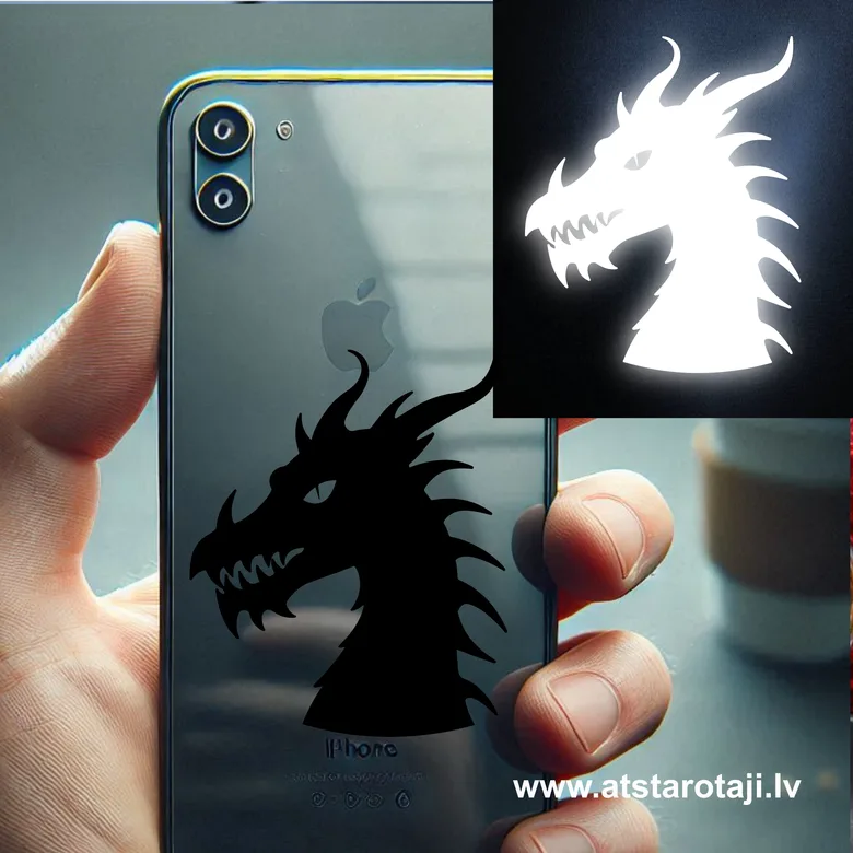Reflective Dragon Safety Decal for Smooth Surfaces uz01