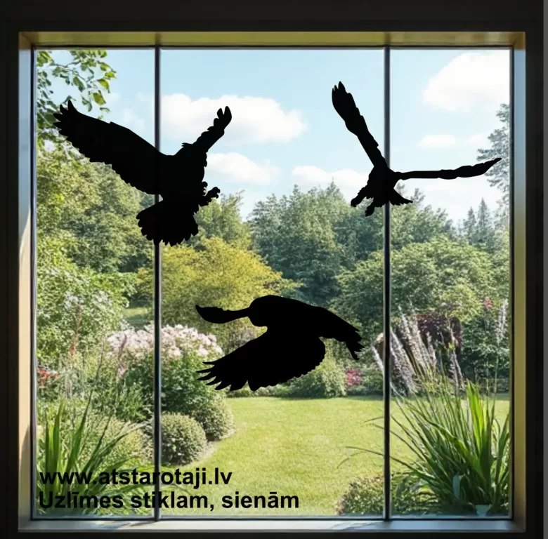 Fensteraufkleber "Eulen 3" | Vogelschutz & Glas-Deko