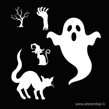 Selbstklebende Aufkleber für glatte Oberflächen - Halloween 01