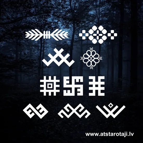 Iron on Relfectirs - Set of 10 Stylised Latvian Ornaments uz021