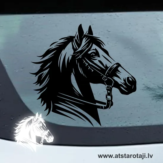 Reflective Horse Car Decal – Waterproof Animal Sticker uz01
