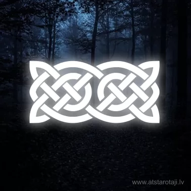 Reflektierender Aufbügel-Patch für Sicherheit „Keltisches Ornament 04“