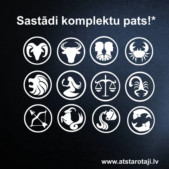 Reflective Zodiac Sign 12 Decal Set for Helmets and Smooth Surfaces m02