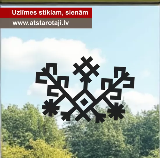 Decorative Sticker with Latvian Symbol m04