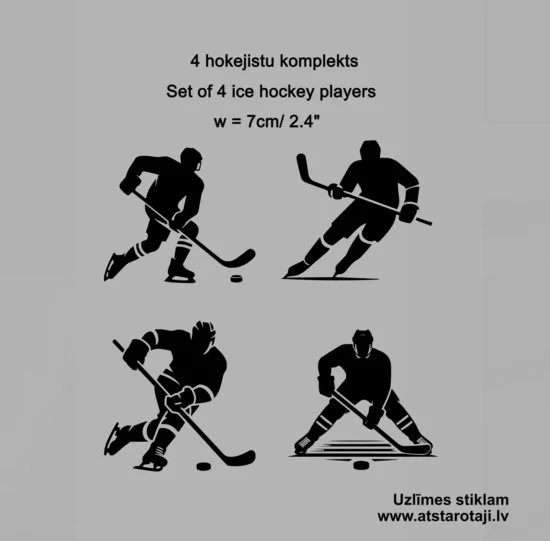 Hokeja uzlīmju komplekts stiklam, mašīnai, datoram 03