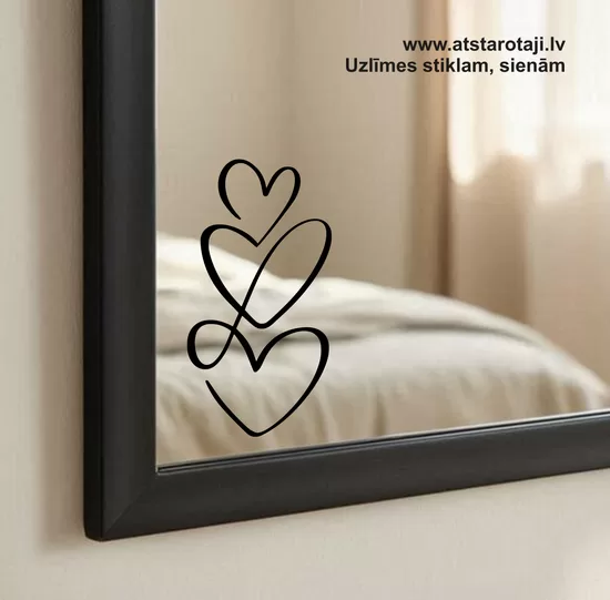 Dekoratīva uzlīme minimālisma stilā "sirds 01"