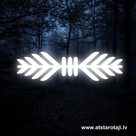 Iron-On Reflector - Latvian Symbol "Laima's Broom" 17