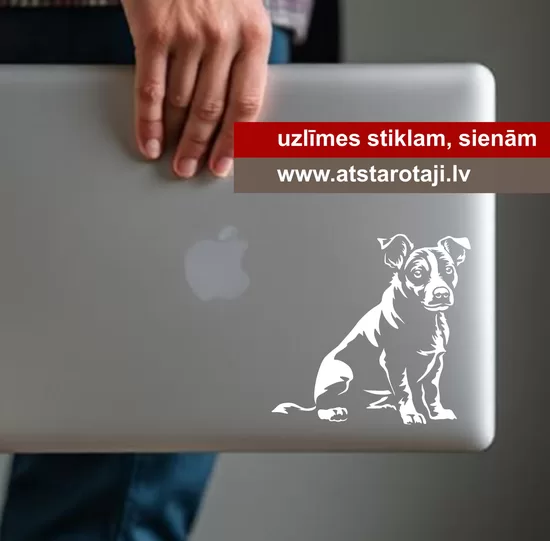 Jack Russell Sticker Reflective Dog Decal for Walls, Glass & Car, 01m white