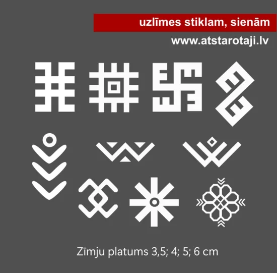 Set of Latvian Folk Symbol Ornaments 02m