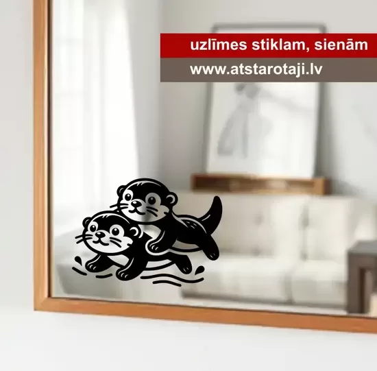Bathroom Mirror Sticker "Otter 01"