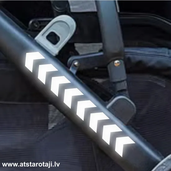 Weißer Reflektierender Pfeil-Streifen für Fahrrad & Auto – Pfeile 01