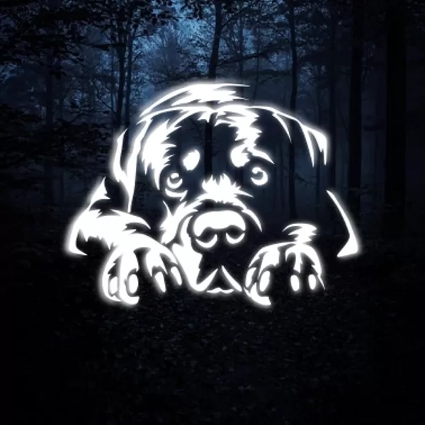 Reflective iron on "rottweiler" 01b