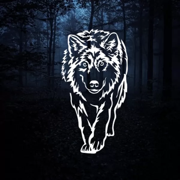 Iron on reflector "wolf" 01