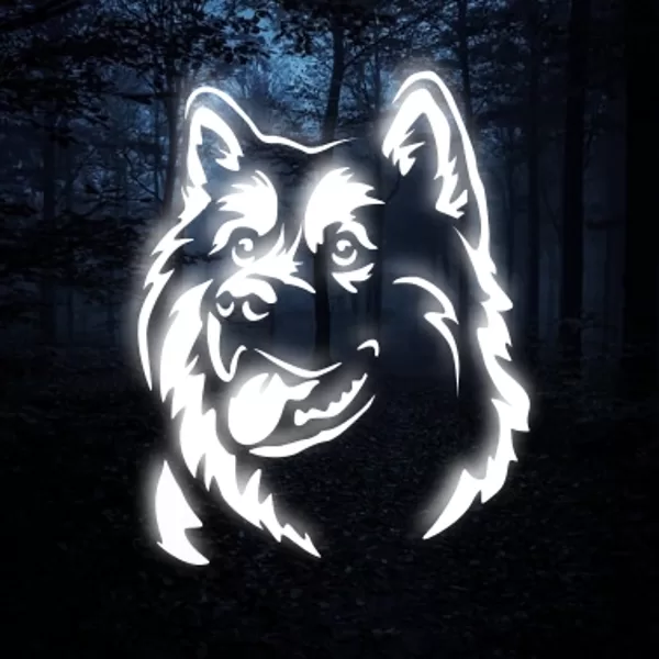 Reflective iron on "malamute u01"