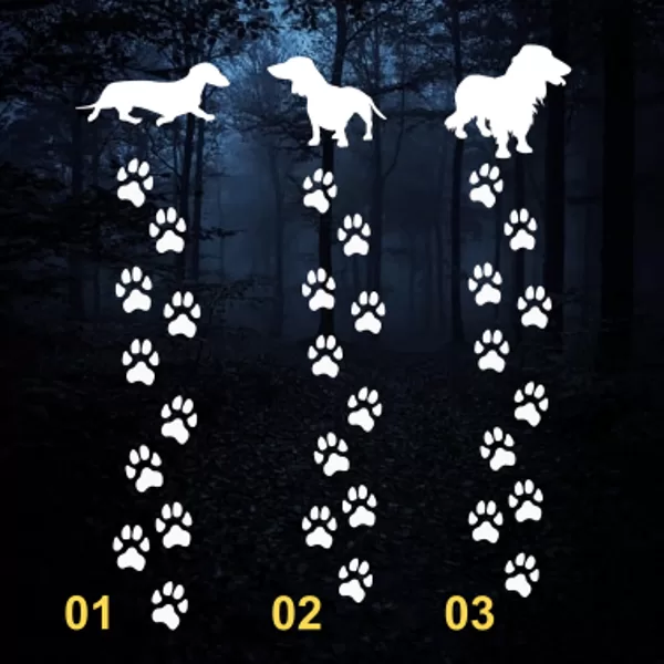 Reflective iron on "Dachshund paws" 01