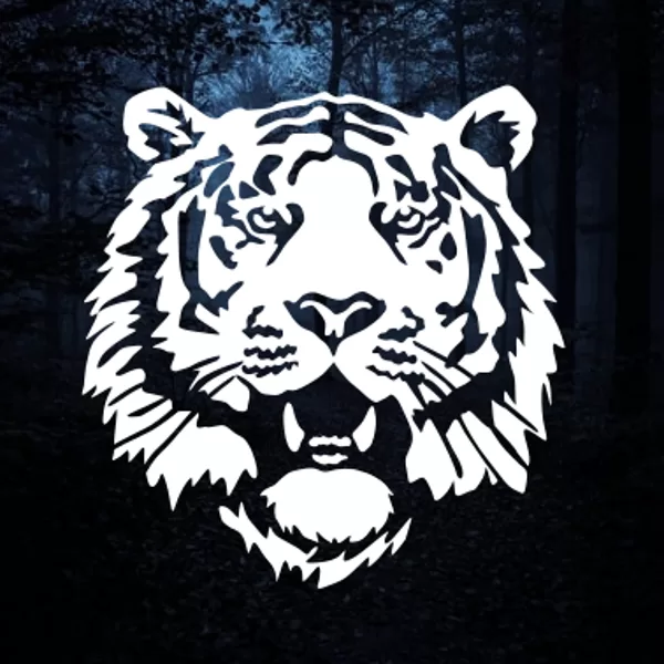 Reflecitve iron on "Tiger u01"