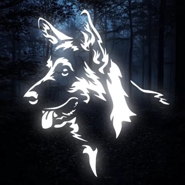Iron on reflector "German Shepherd" u03
