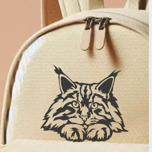 Reflective safety iron on "Maine coon"02