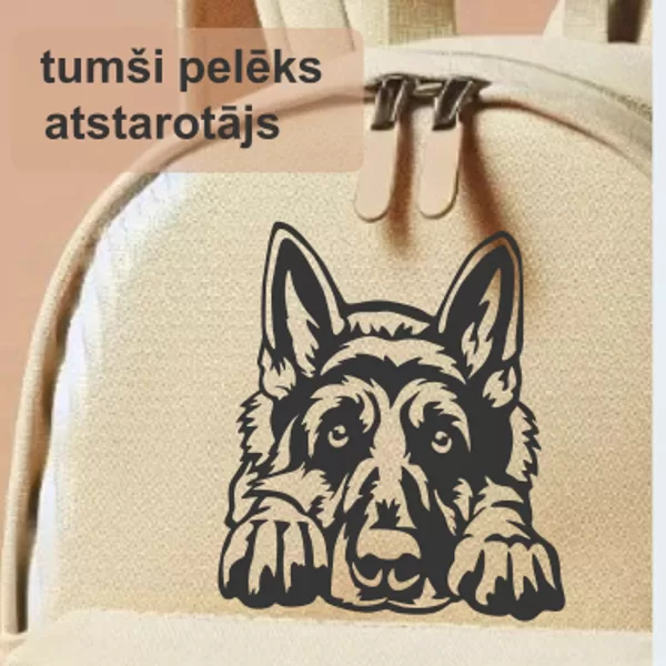 Reflective iron on for kids "German shepherd" 02