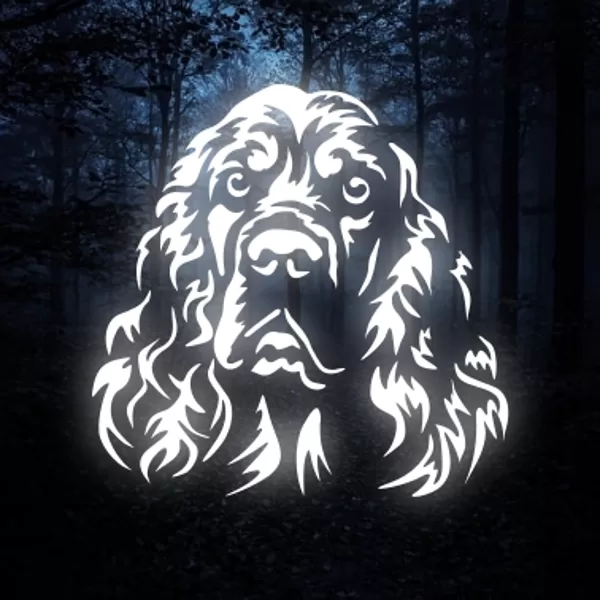 Iron on reflector "cocker spaniel"01u