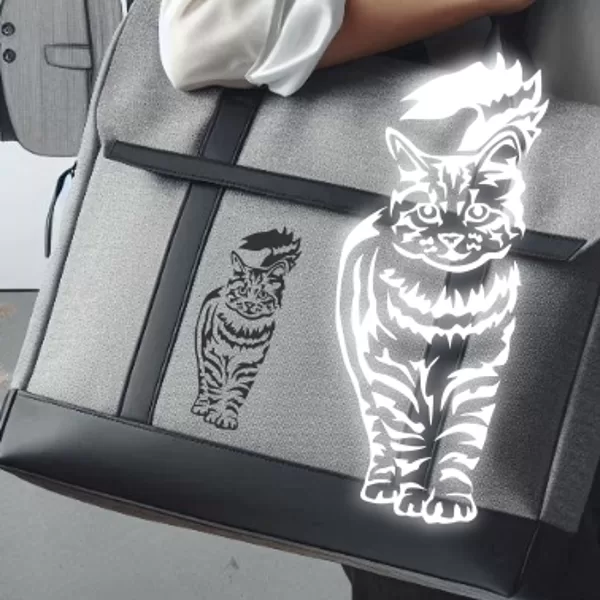 Reflective iron on "tabby cat" 03