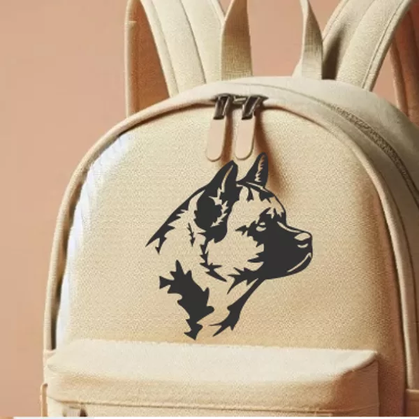 Reflective iron on "American akita" 01