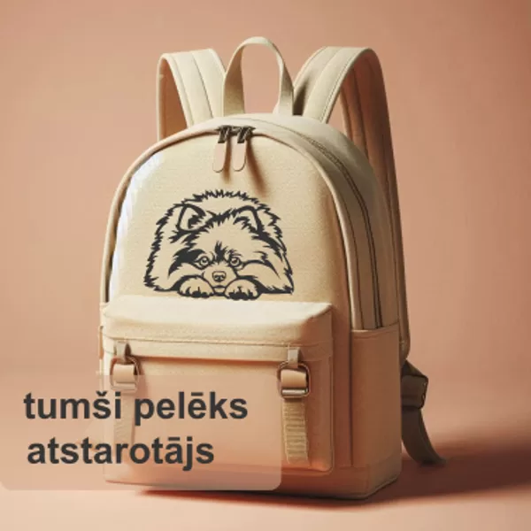 Reflective iron on "Pomeranian spitz" 01